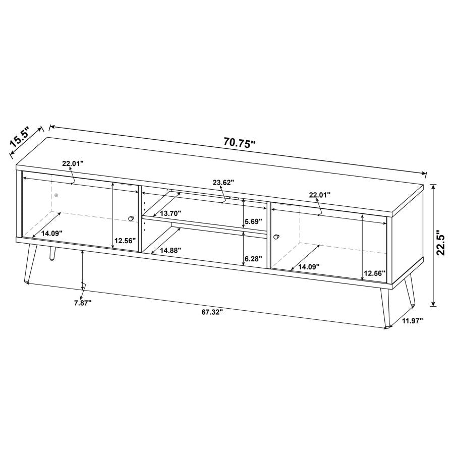 Allie Brown 71" Tv Stand - furniture place usa