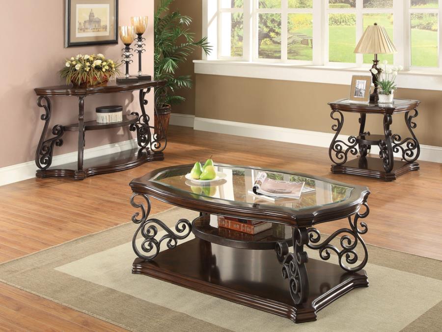 Laney Brown Sofa Table - furniture place usa