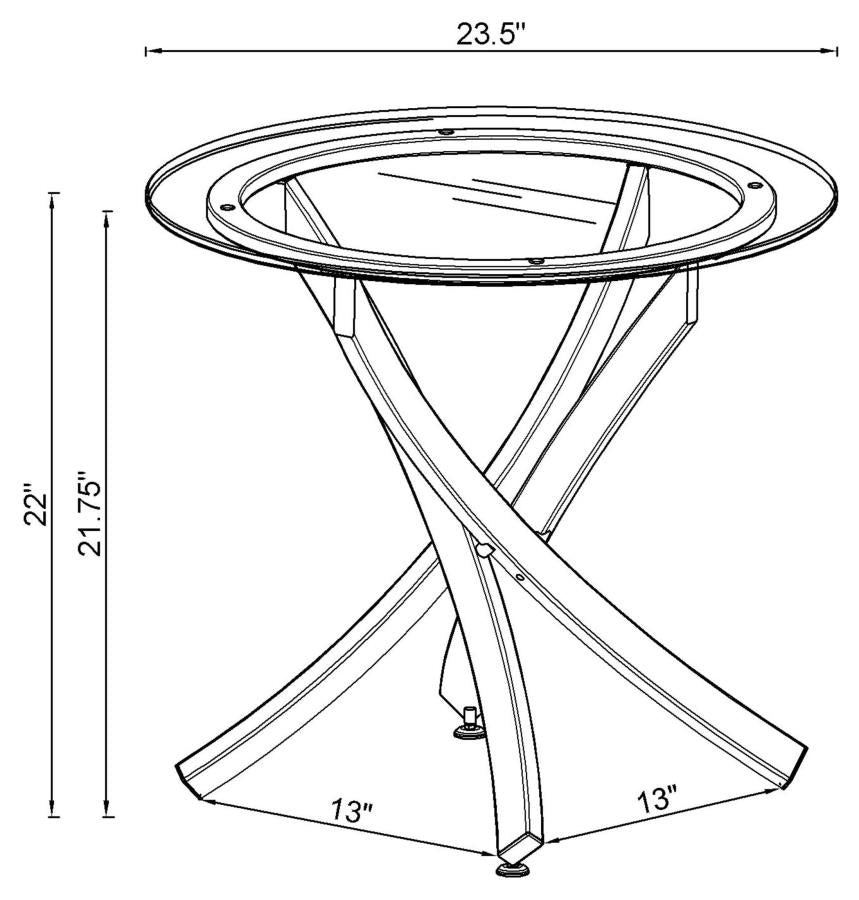 Brooke Silver End Table - furniture place usa