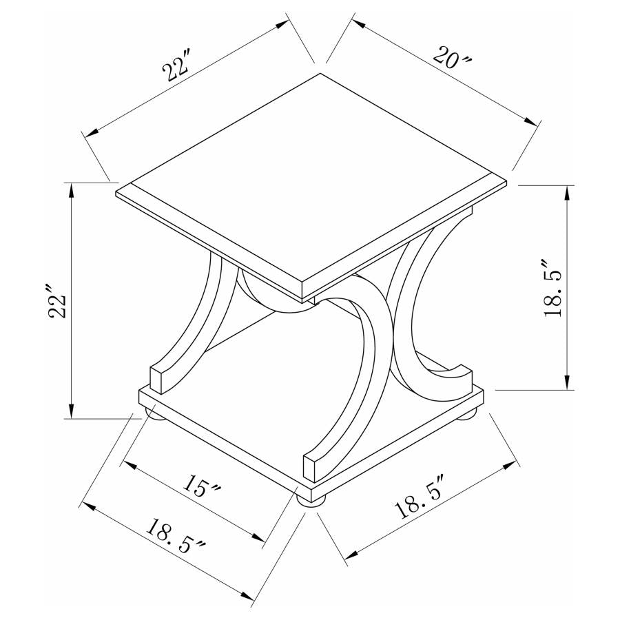 Shelly Brown End Table - furniture place usa