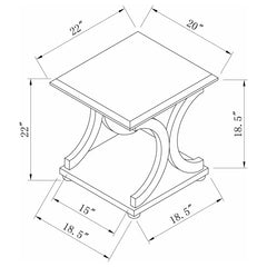 Shelly Brown End Table - furniture place usa