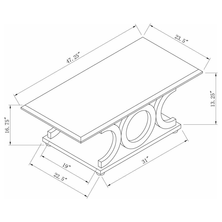 Shelly Brown Coffee Table - furniture place usa