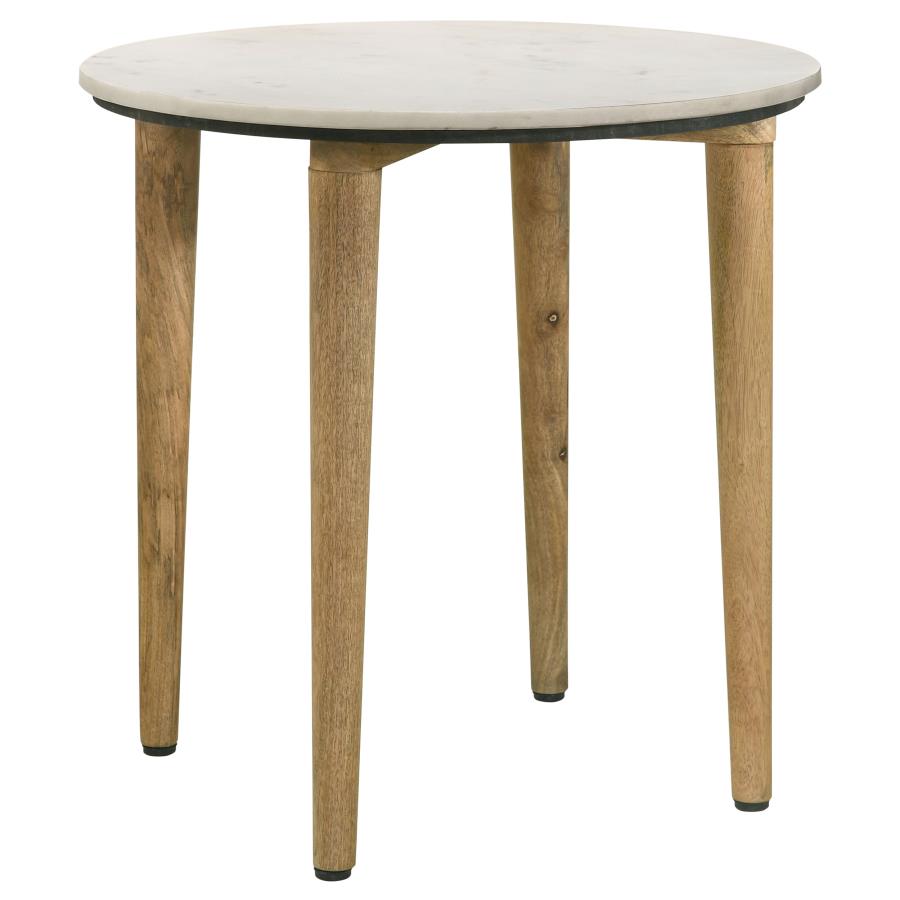 Aldis White End Table - furniture place usa