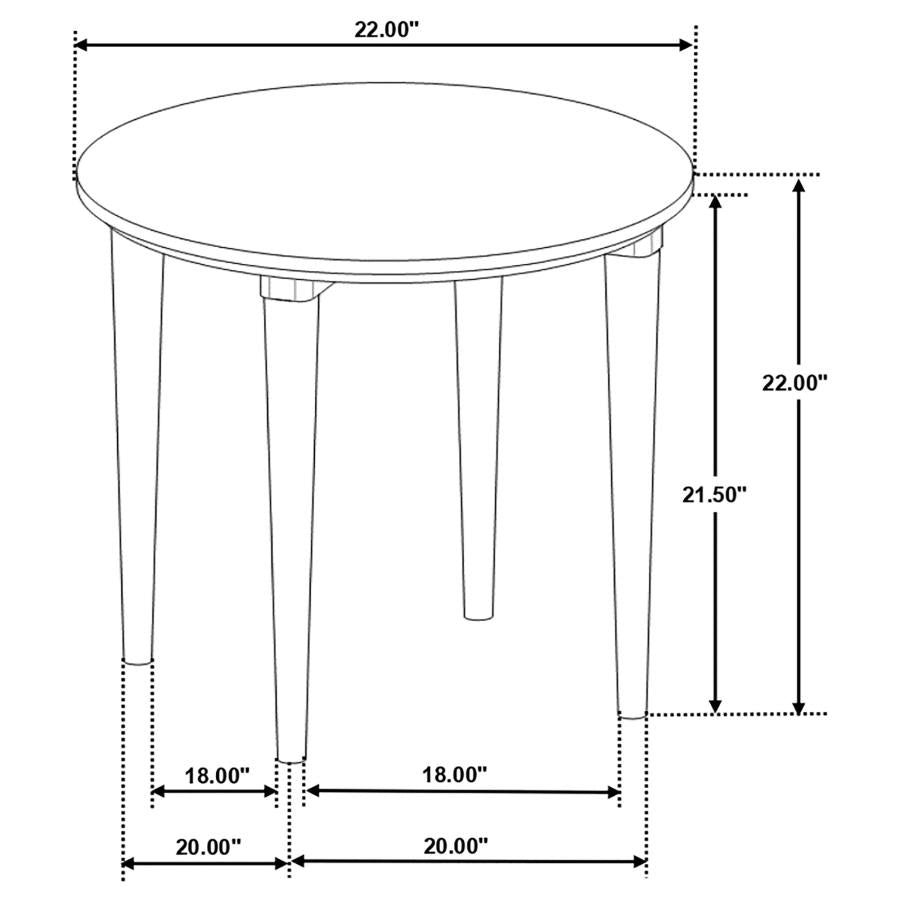 Aldis White End Table - furniture place usa