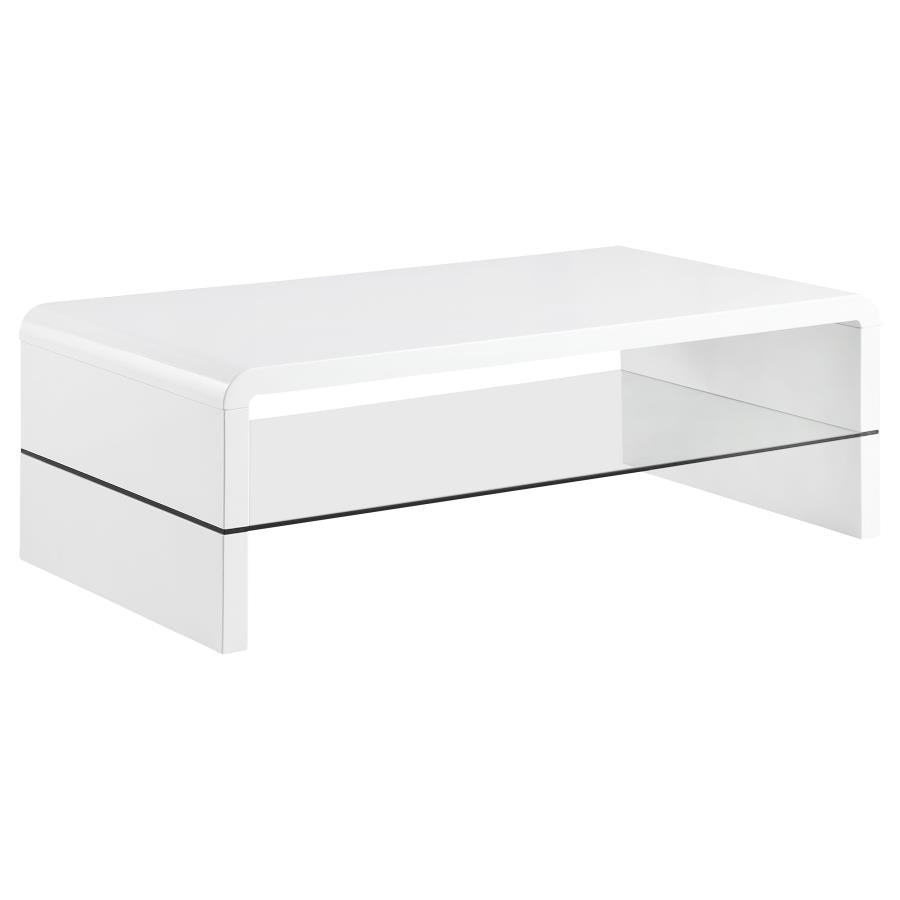 Airell White Coffee Table - furniture place usa