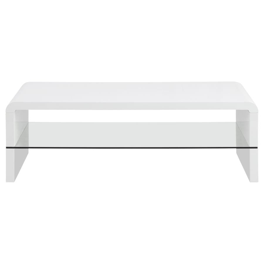 Airell White Coffee Table - furniture place usa