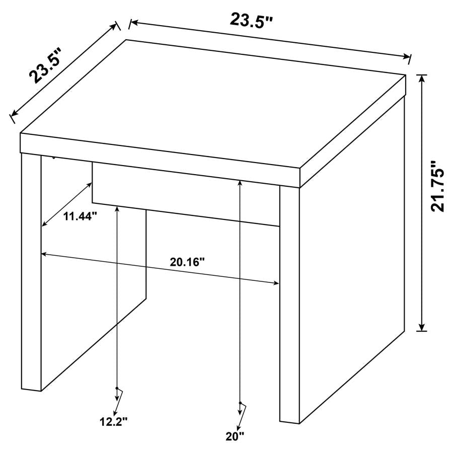 Lynette Brown End Table - furniture place usa