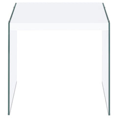 Opal White End Table - furniture place usa