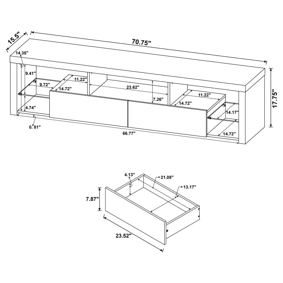 Jude White 71" Tv Stand - furniture place usa