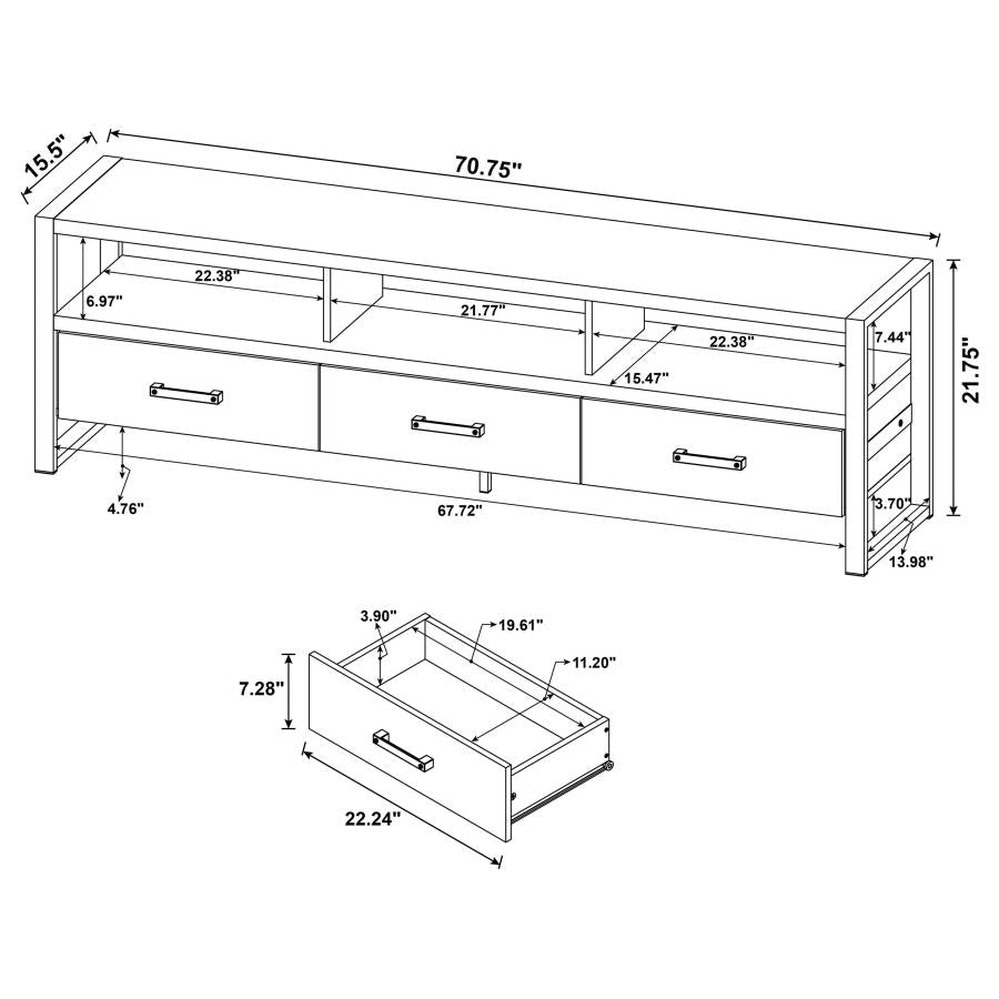 James Brown 71" Tv Stand - furniture place usa