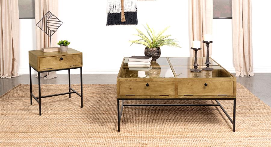 Stephie Brown End Table - furniture place usa