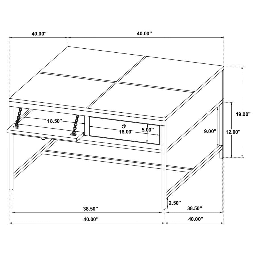 Stephie Brown Coffee Table - furniture place usa