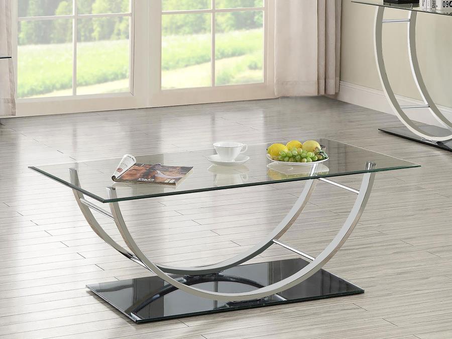 Danville Silver Coffee Table - furniture place usa