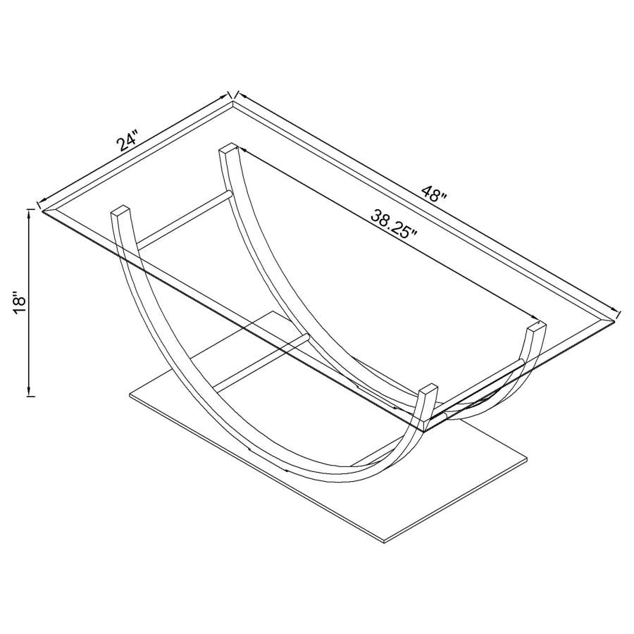 Danville Silver Coffee Table - furniture place usa