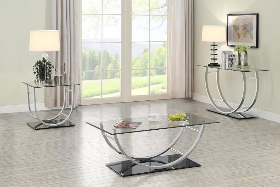 Danville Silver Coffee Table - furniture place usa