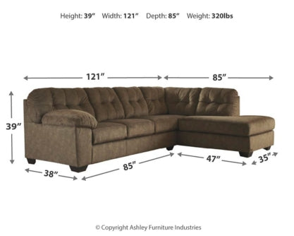 Accrington 2-Piece Sectional with Ottoman - PKG001586 - furniture place usa