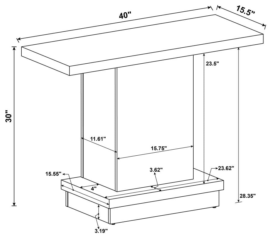 Reston Brown Sofa Table