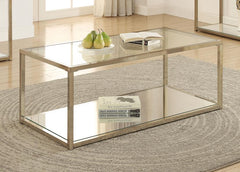 Cora Gold Coffee Table - furniture place usa