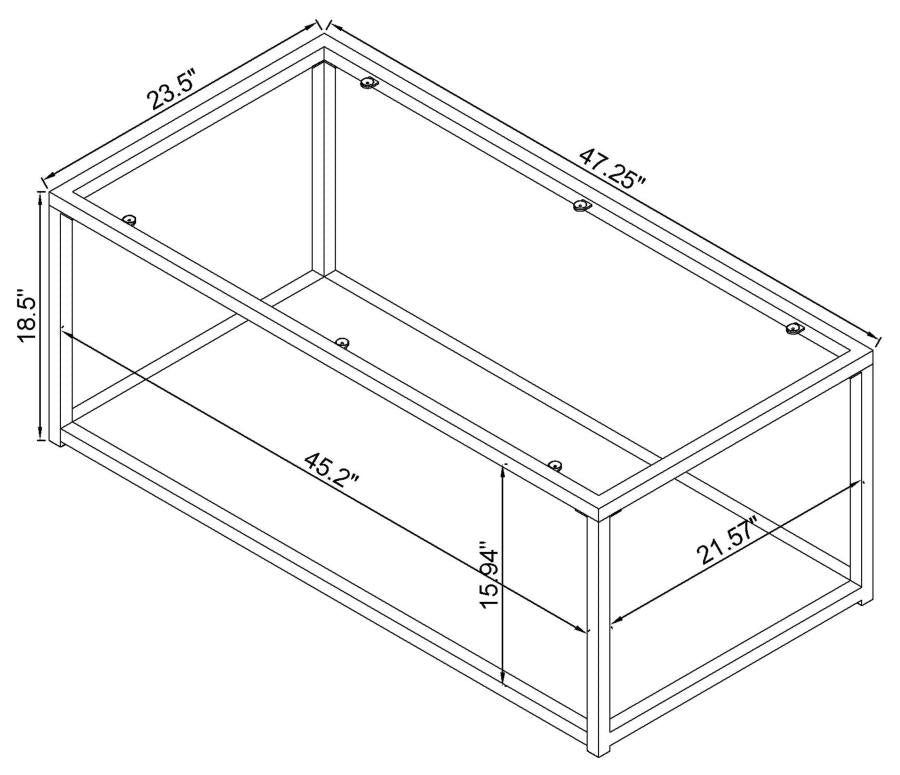 Cora Gold Coffee Table - furniture place usa