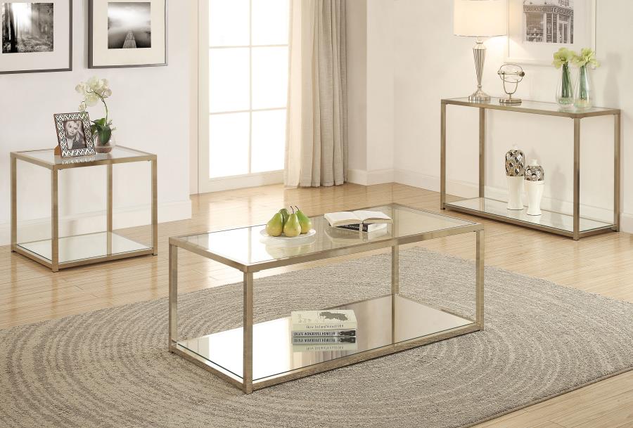 Cora Gold Coffee Table - furniture place usa