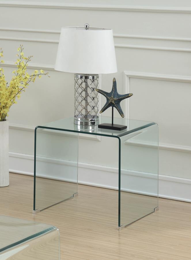 Ripley Clear End Table - furniture place usa