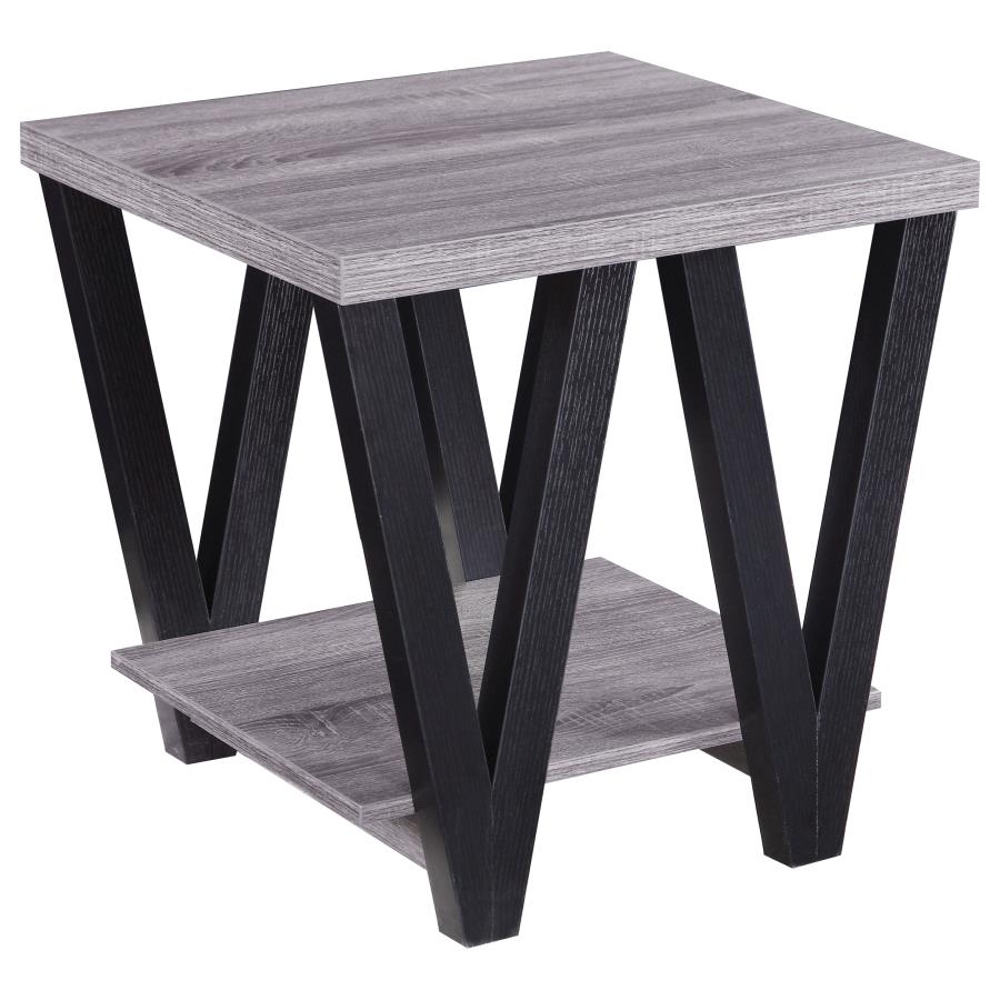 Stevens Grey End Table - furniture place usa