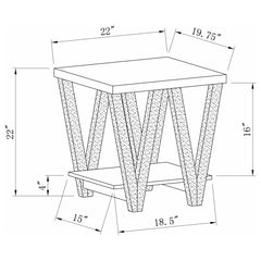 Stevens Grey End Table - furniture place usa