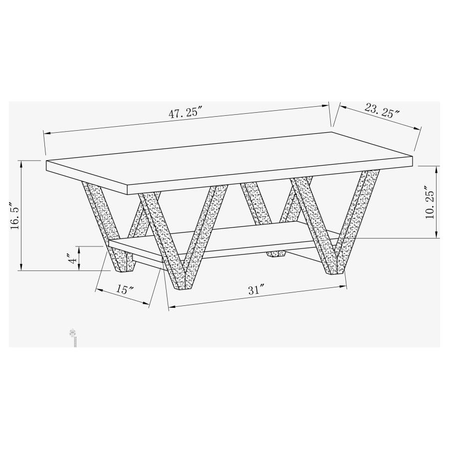 Stevens Grey Coffee Table - furniture place usa