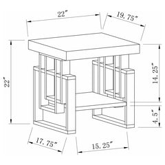 Schmitt White End Table - furniture place usa