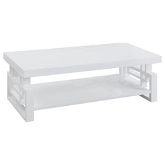 Schmitt White Coffee Table - furniture place usa