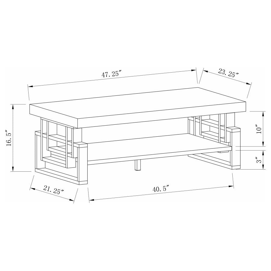 Schmitt White Coffee Table - furniture place usa