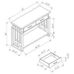 Schmitt White Sofa Table - furniture place usa