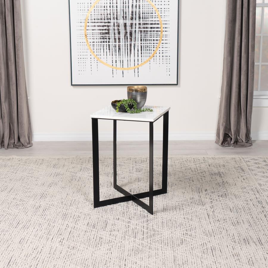 Tobin White End Table - furniture place usa