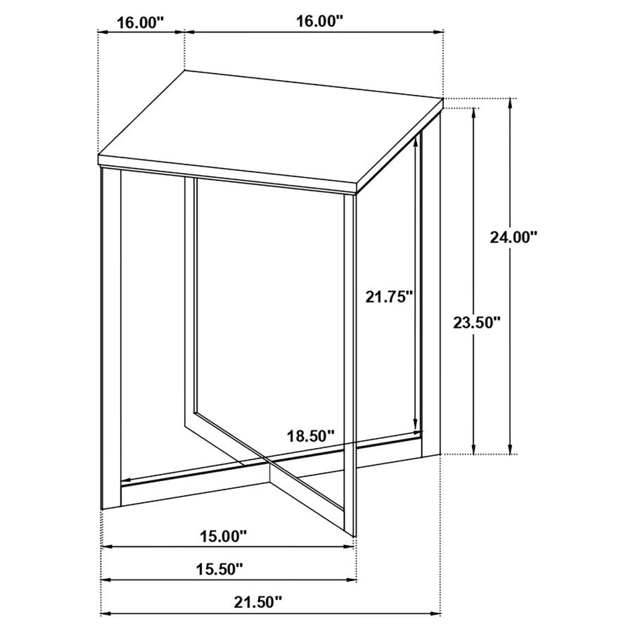 Tobin White End Table - furniture place usa