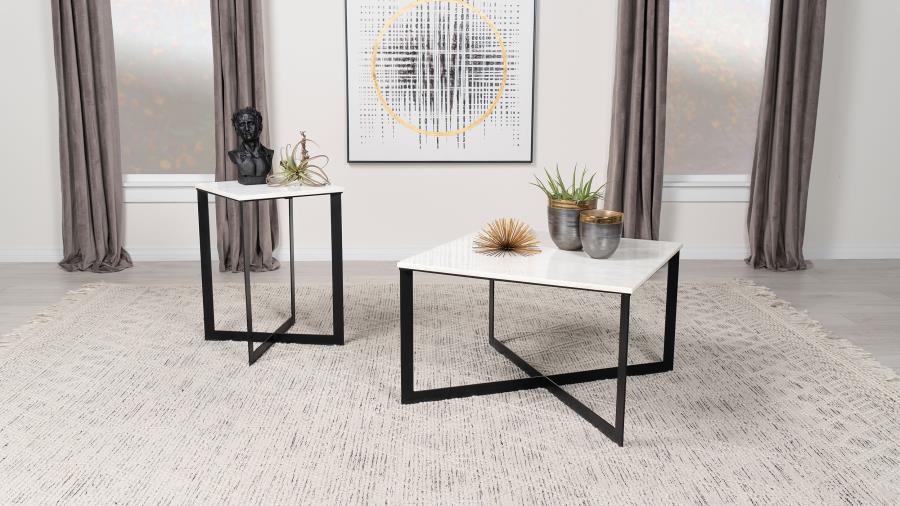 Tobin White End Table - furniture place usa