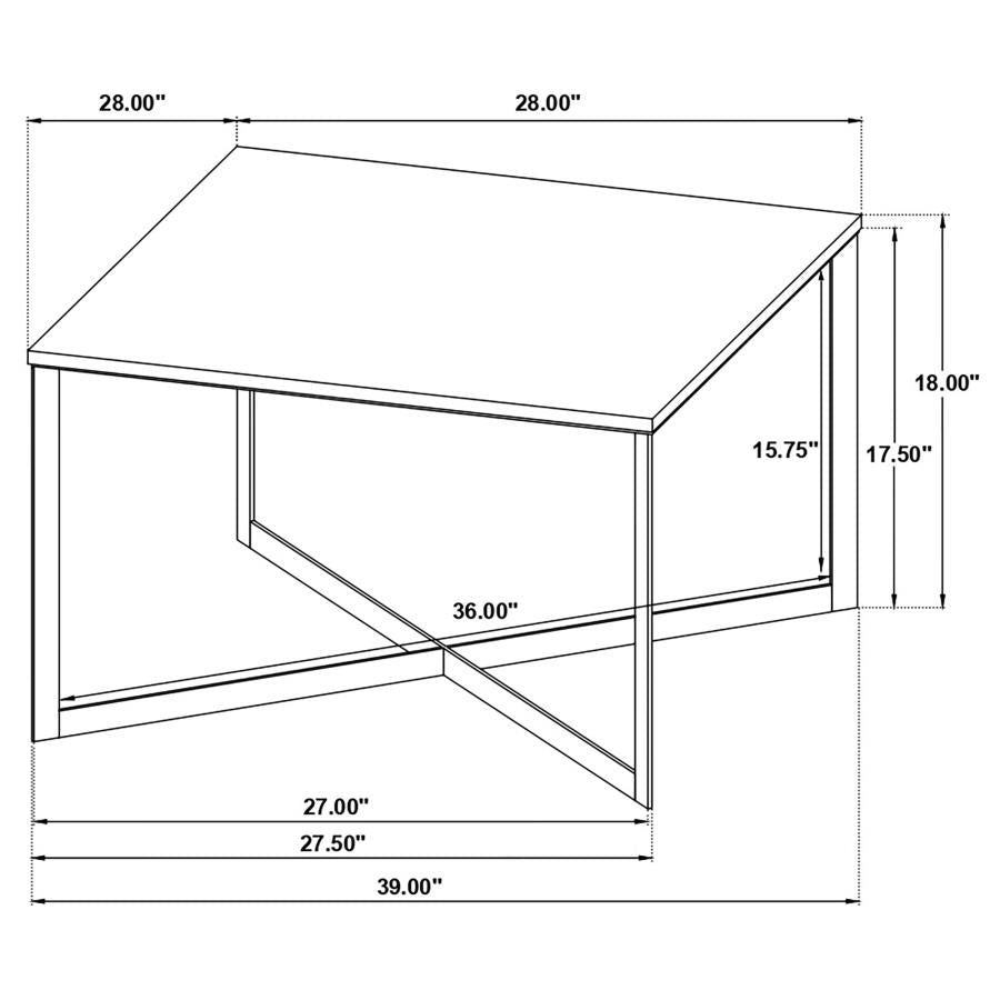 Tobin White Coffee Table - furniture place usa