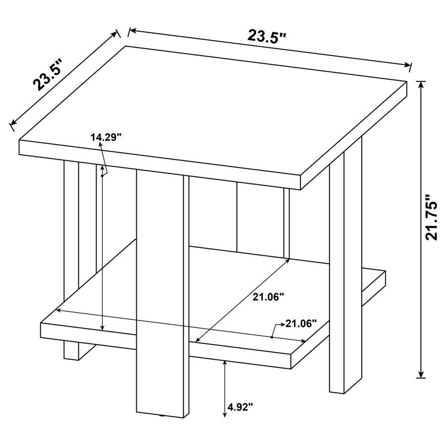 Dawn Brown End Table - furniture place usa