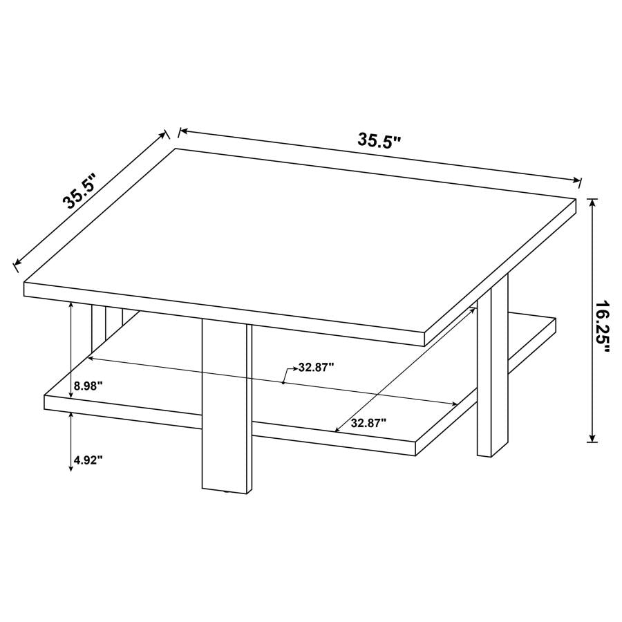 Dawn Brown Coffee Table - furniture place usa