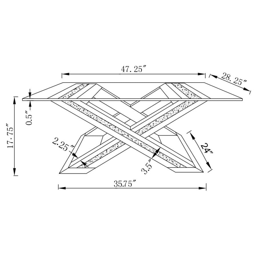 Bonnie Silver Coffee Table - furniture place usa