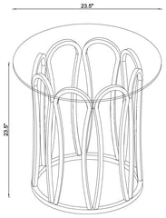 Monett Gold End Table - furniture place usa