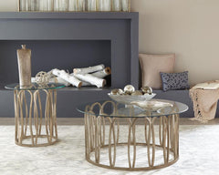 Monett Gold End Table - furniture place usa