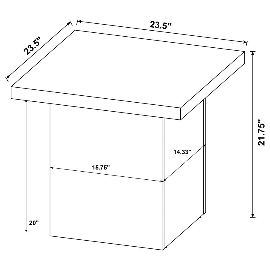 Devar Brown End Table - furniture place usa