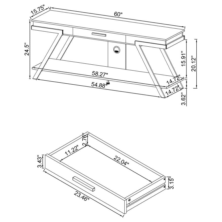 Marcia White 60" Tv Stand