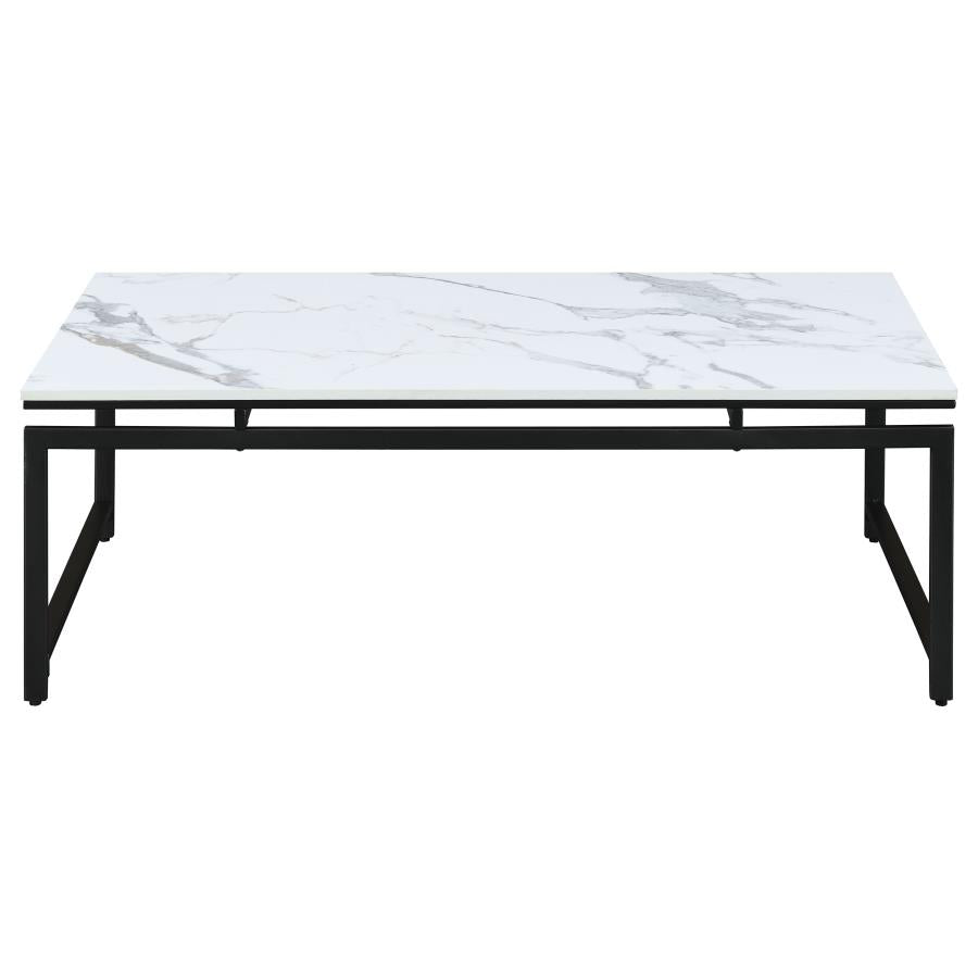 Clark White 3 Pc Coffee Table Set - furniture place usa