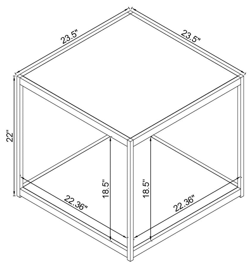 Beckley Grey End Table - furniture place usa