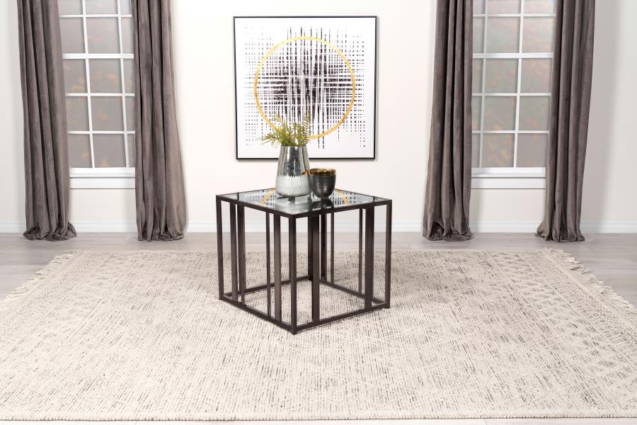 Adri Black End Table - furniture place usa