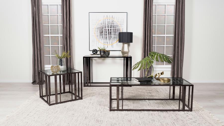 Adri Black End Table - furniture place usa