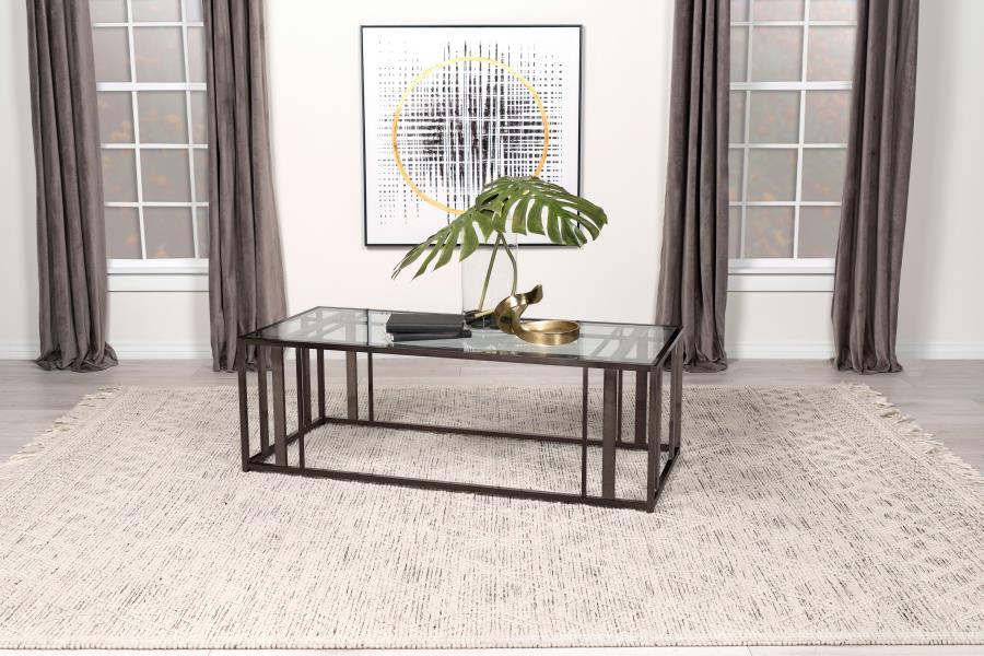 Adri Black Coffee Table - furniture place usa