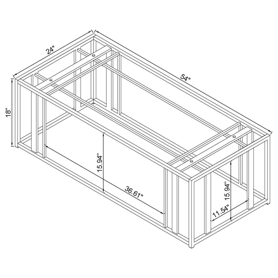 Adri Black Coffee Table - furniture place usa