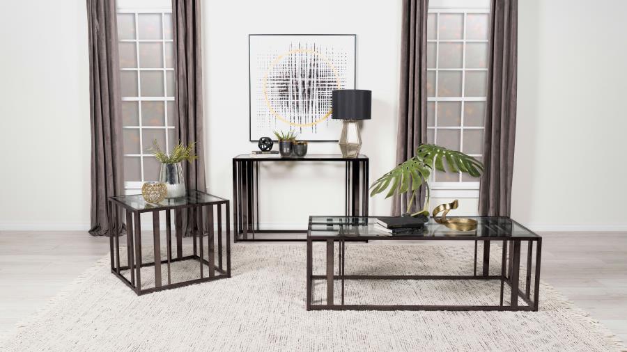 Adri Black Coffee Table - furniture place usa